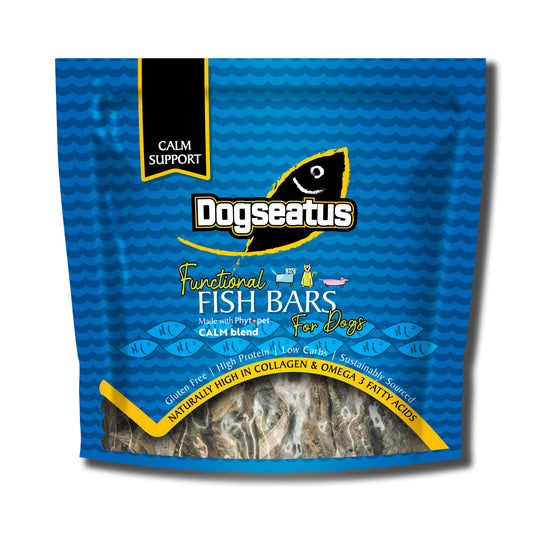 Pet Natural Dogeatus Fish Skin Treats - Calming Herb Mix Bars - 500g