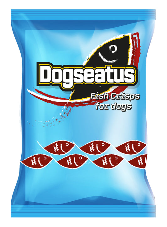 Blue Dogseatus | 500g | Crispy Fish Skin Treats | Natural Calming Herbal Mix |
